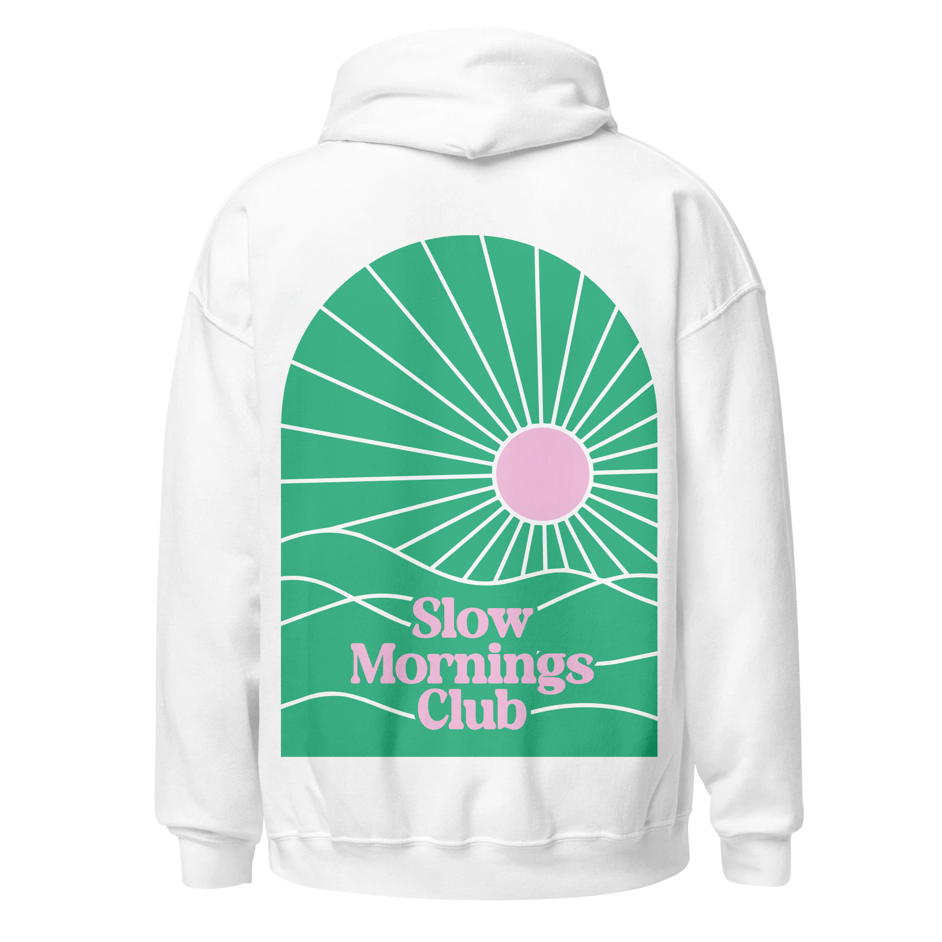 Unisex Boston Hoodies - Slow mornings (White)