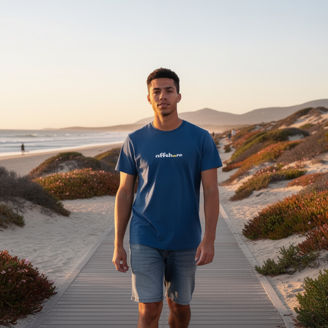 Men's Combed (100%) Cotton T-Shirt - Ocean blue