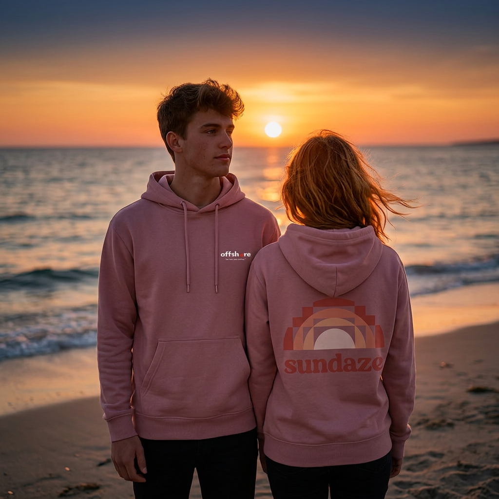Unisex Boston Hoodies - Sundaze (Soft Coral)