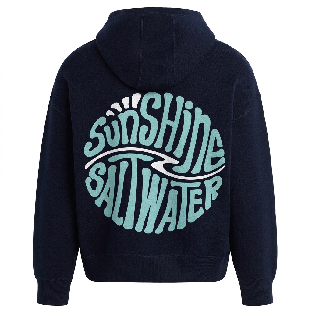Unisex Boston Hoodie - Sunshine/saltwater (Navy)