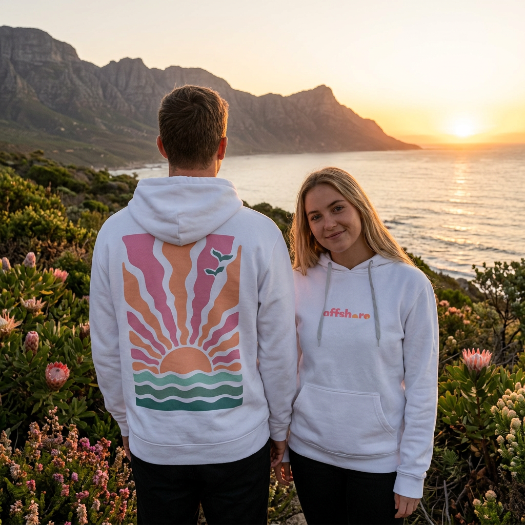 Unisex Boston Hoodies - Sunset (White)