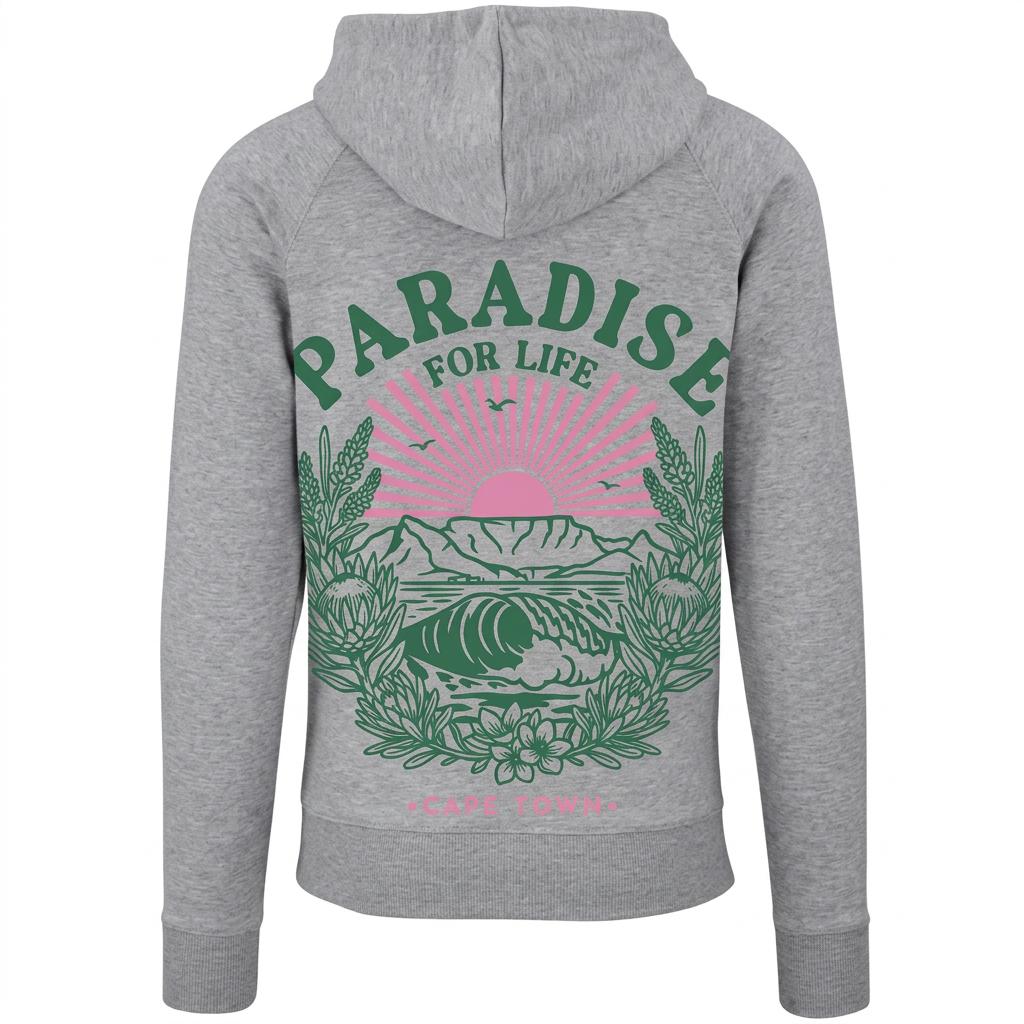 Unisex Boston Hoodie- Paradise (Grey)