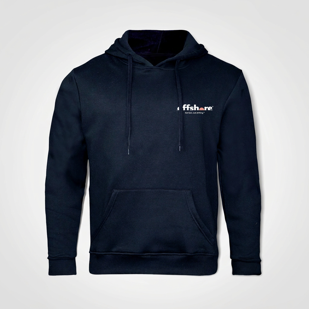 Unisex Boston Hoodie- Sunset palm (Navy)