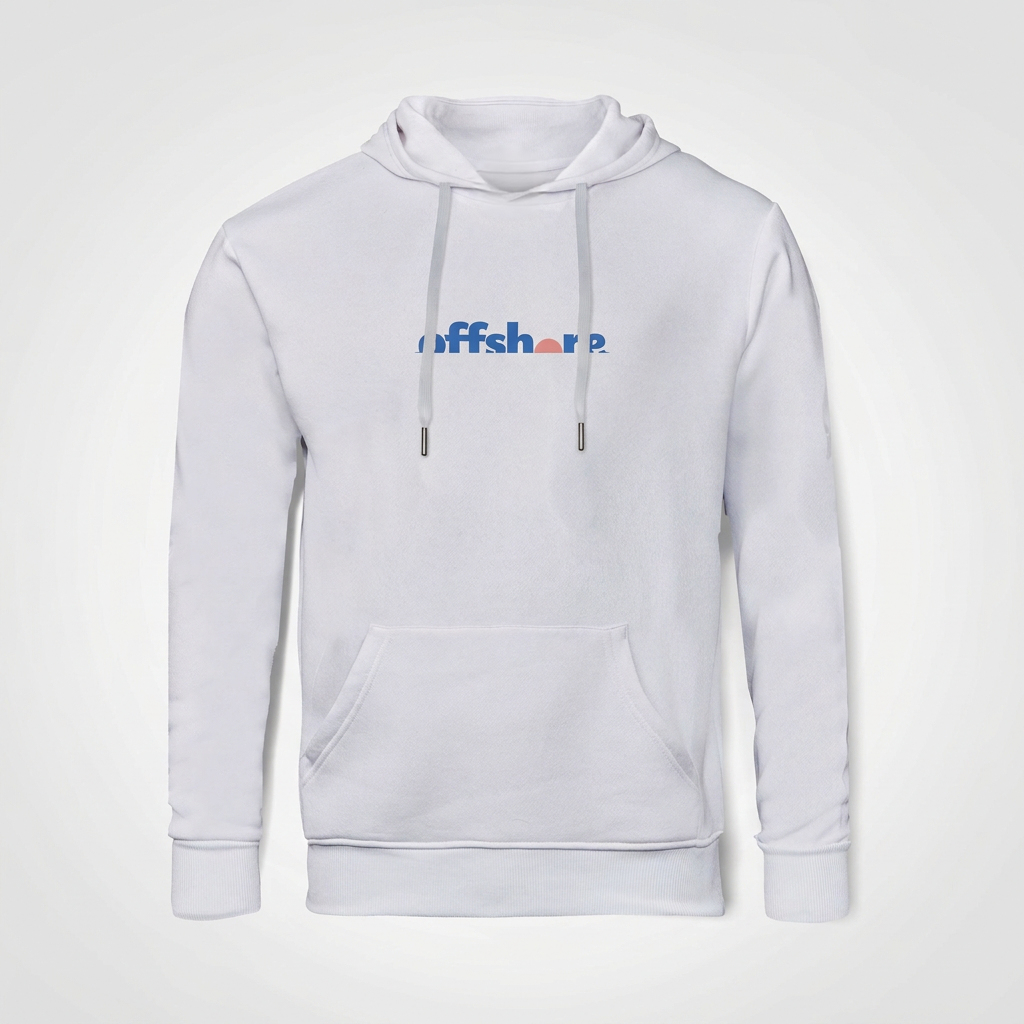 Unisex Boston Hoodie- Sunset shore (White)