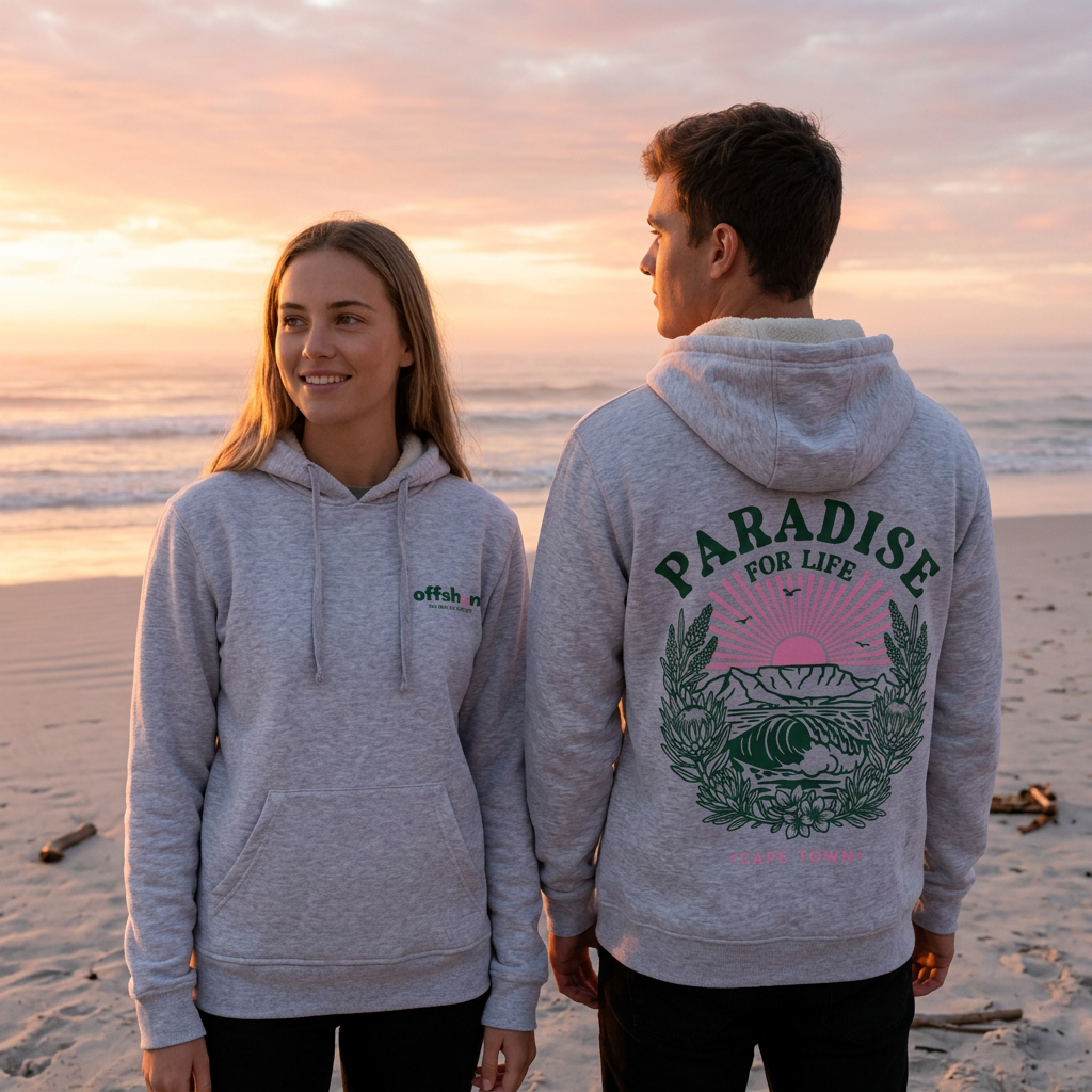 Unisex Boston Hoodie- Paradise (Grey)