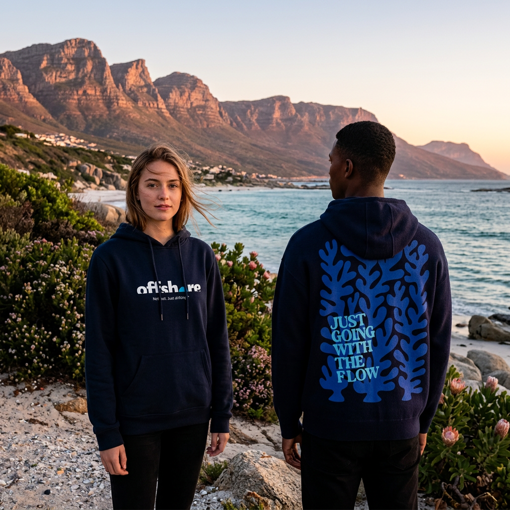 Unisex Boston Hoodies - Go with the flow (Navy)